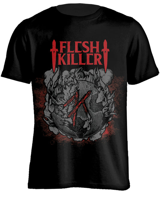 FLESHKILLER - Red Logo (T-Shirt)