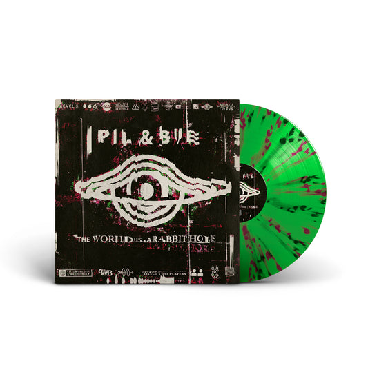 Pil & Bue - The World Is a Rabbit Hole (LP Green With Black/Pink Splatter)